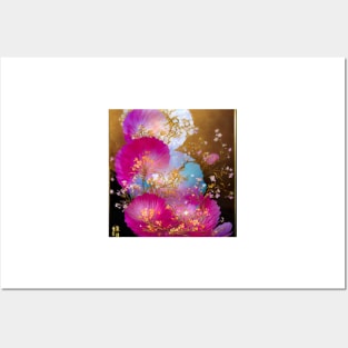 Pearlescent Shell Flowers Posters and Art